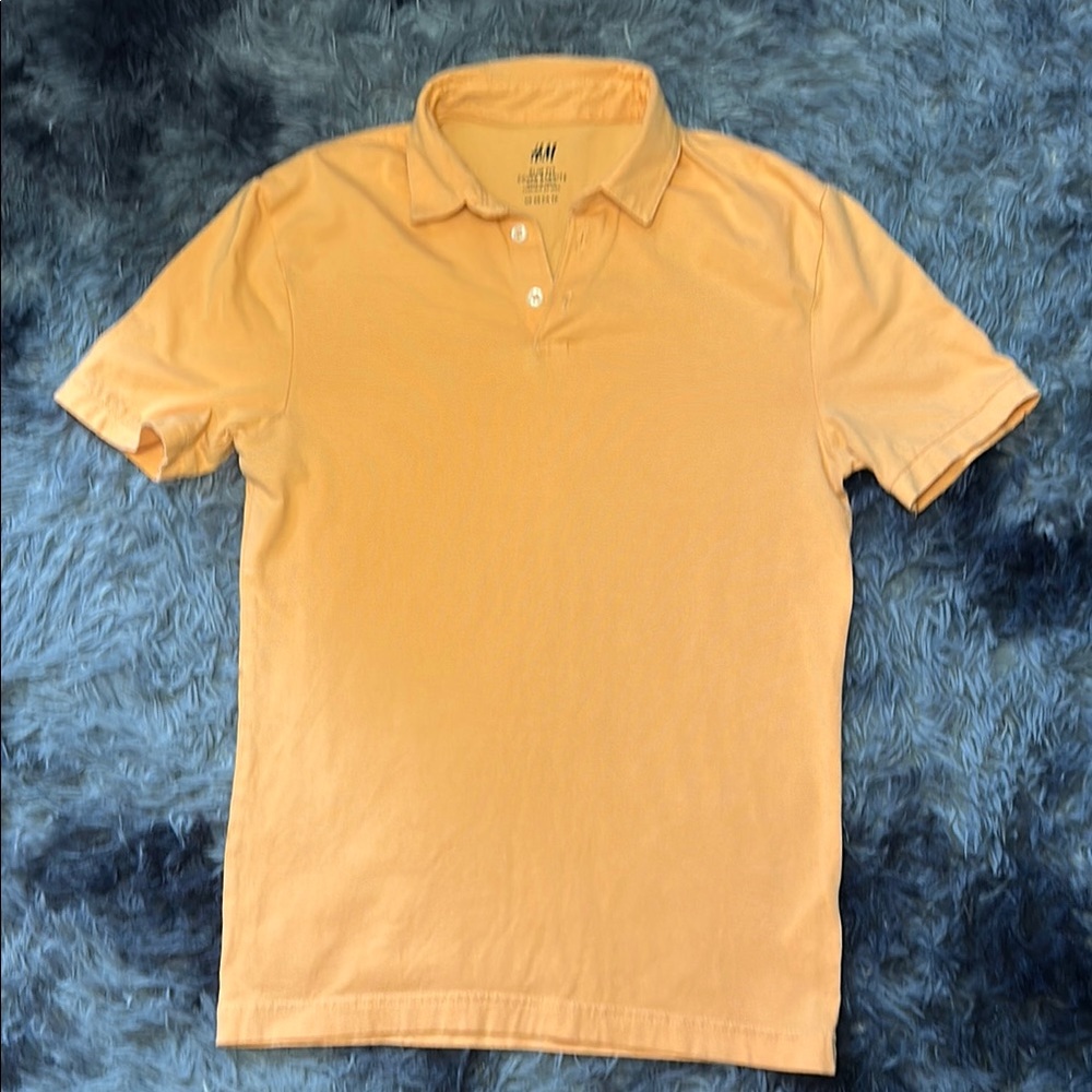 H&M Men's Orange Polo Shirt